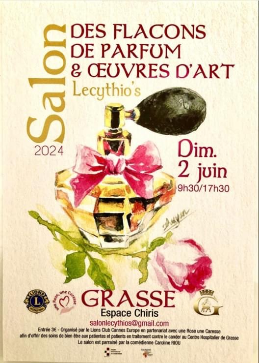 Salon des flacons de parfum & œuvres d&rsquo;art Lecythio&rsquo;s à Grasse le 2 juin 2024
